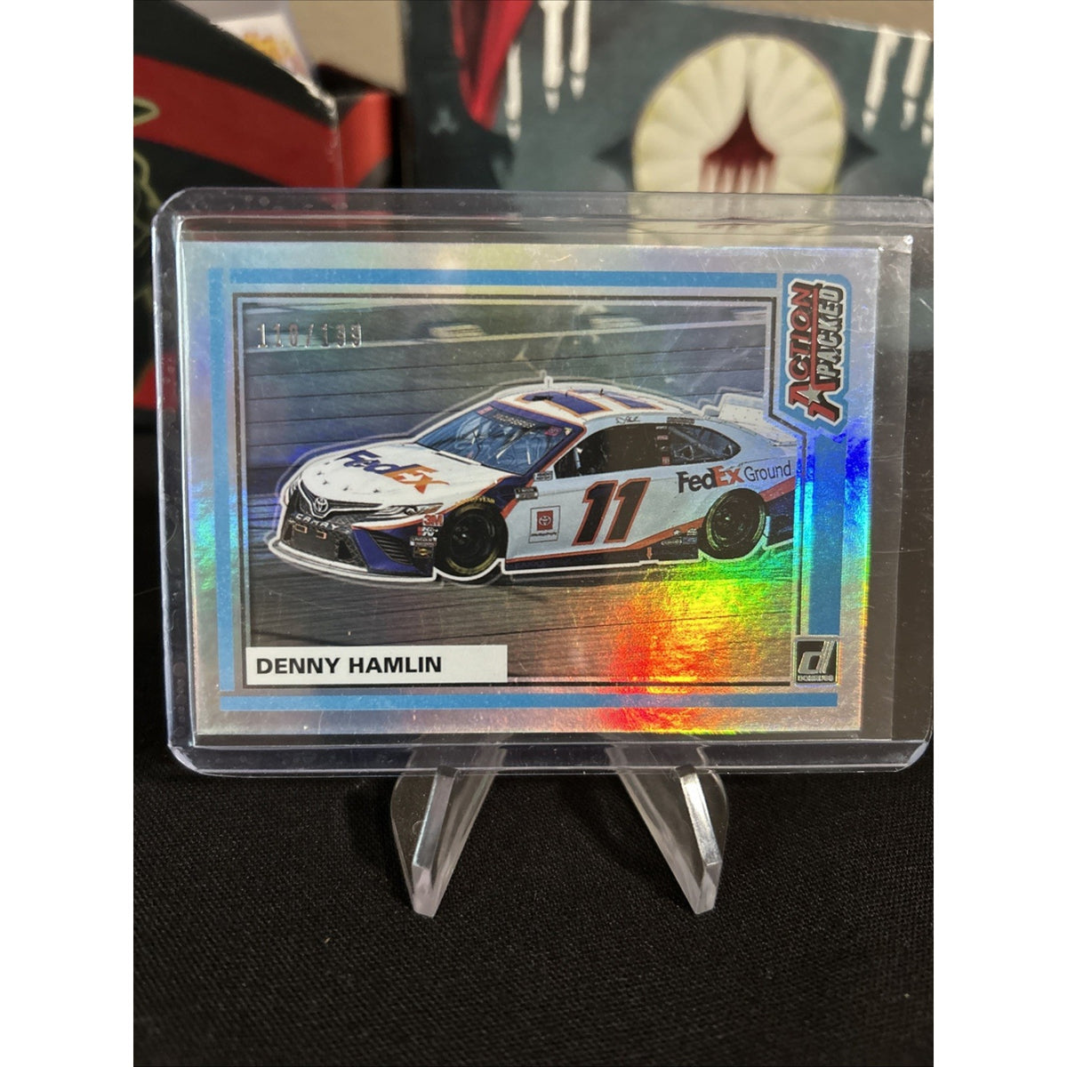 2021 Donruss Racing Action Packed #AP3 Denny Hamlin /199 - Pack Fresh New