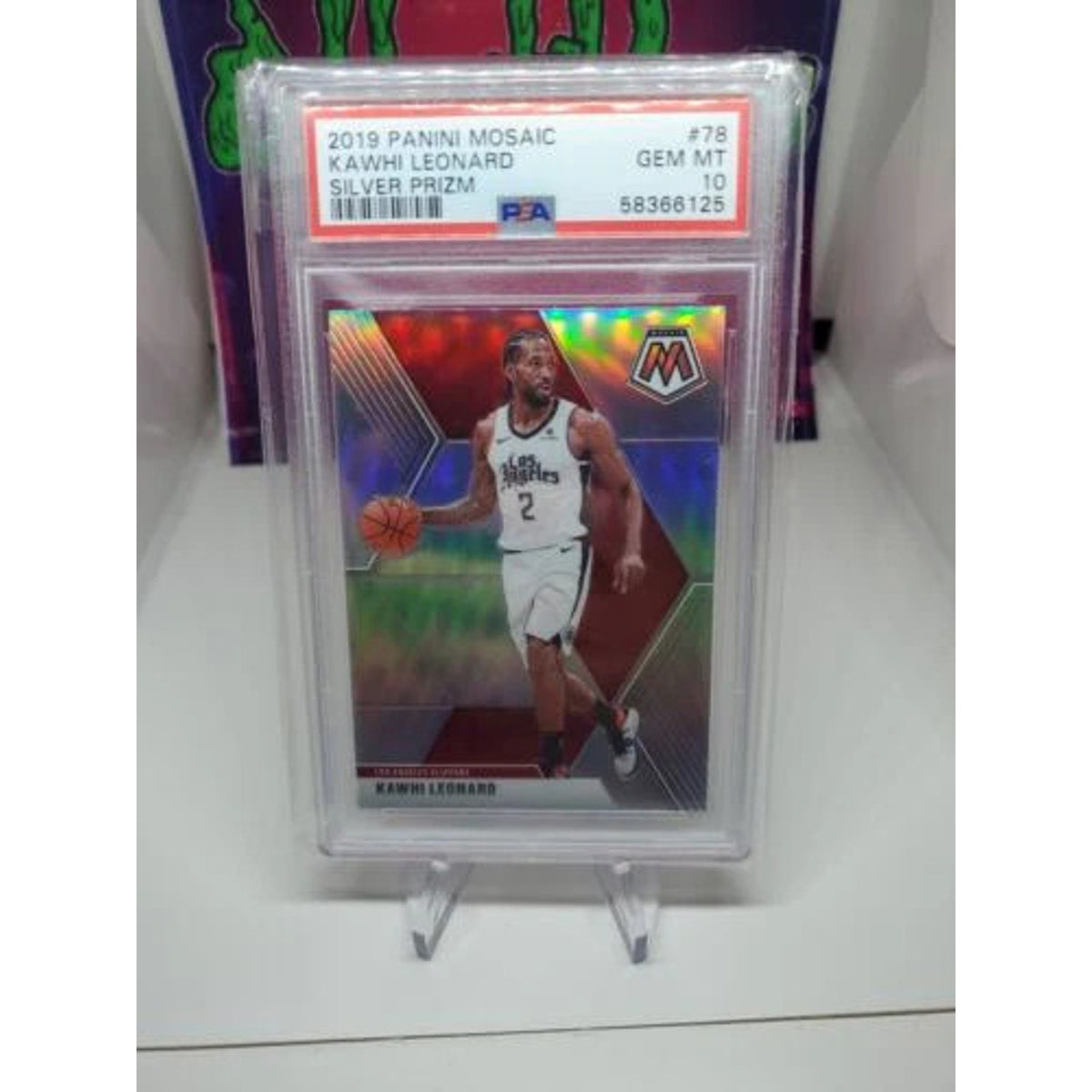 2019 Panini Mosaic - KAWAI LEONARD - Silver #78 - SAN ANTONIO SPURS PSA 10 Pop