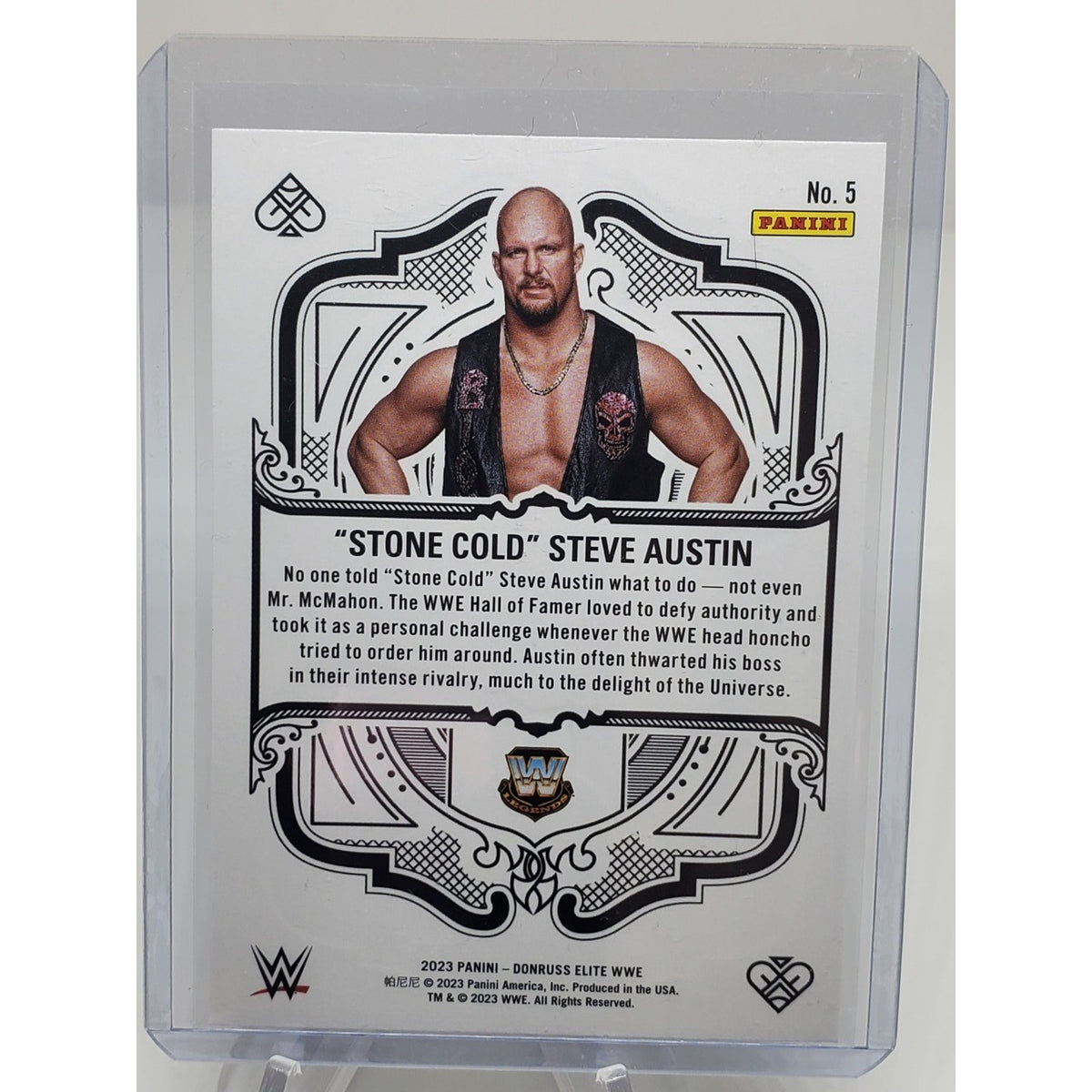 2023 Panini Donruss Elite WWE - Elite Deck Steve Austin #5 Green