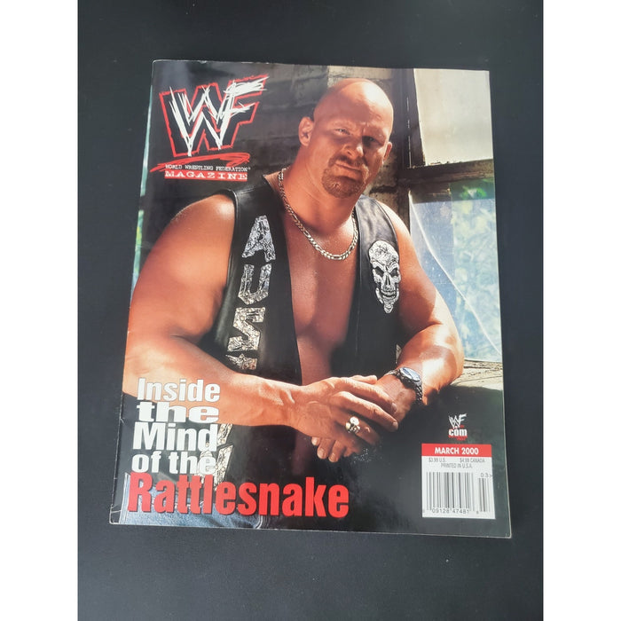 WWF Magazine March 2000 Stone Cold Steve Austin Rattlesnake WWE