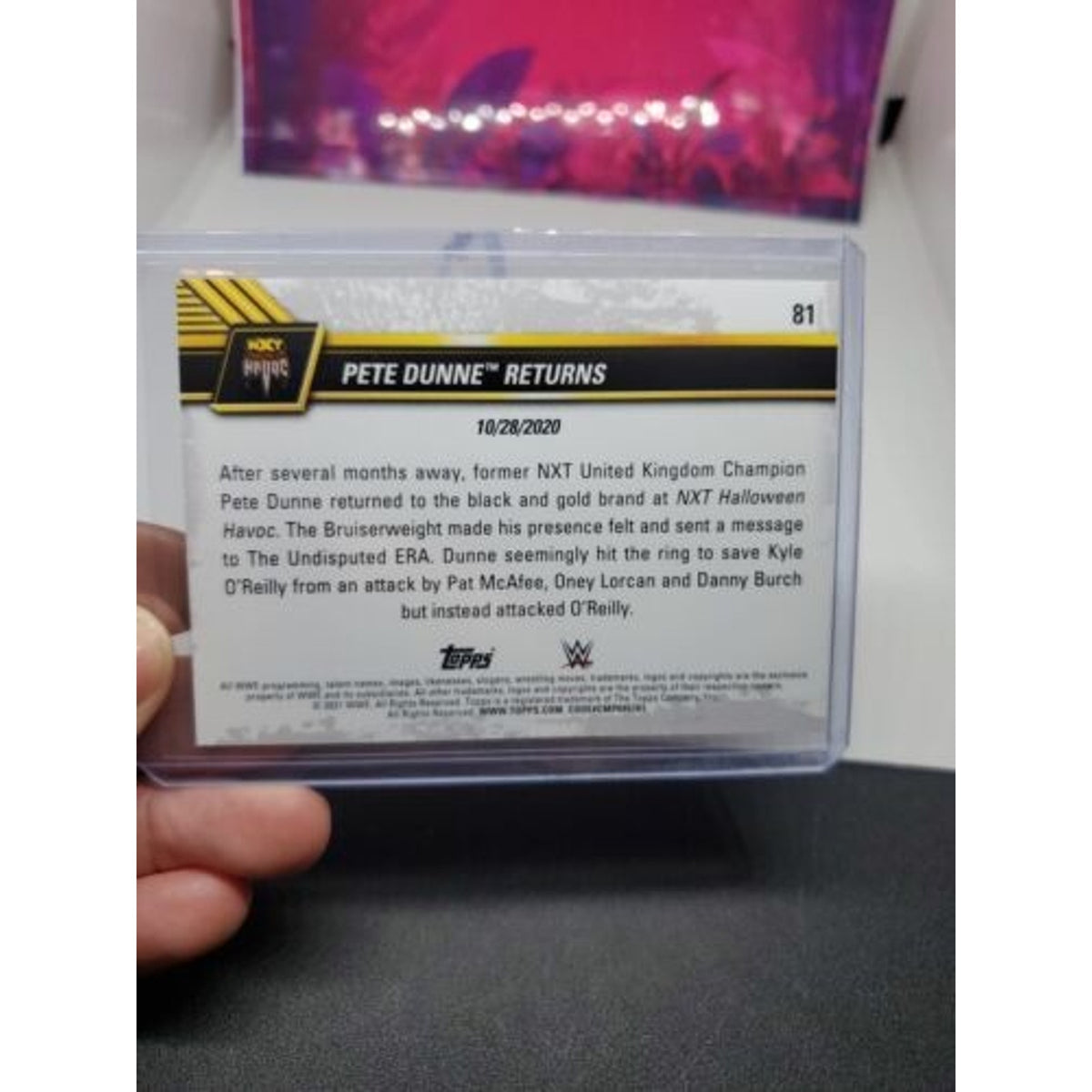 2021 Topps WWE NXT Pete Dunne Returns #81 Blue SP PARALLEL #/50