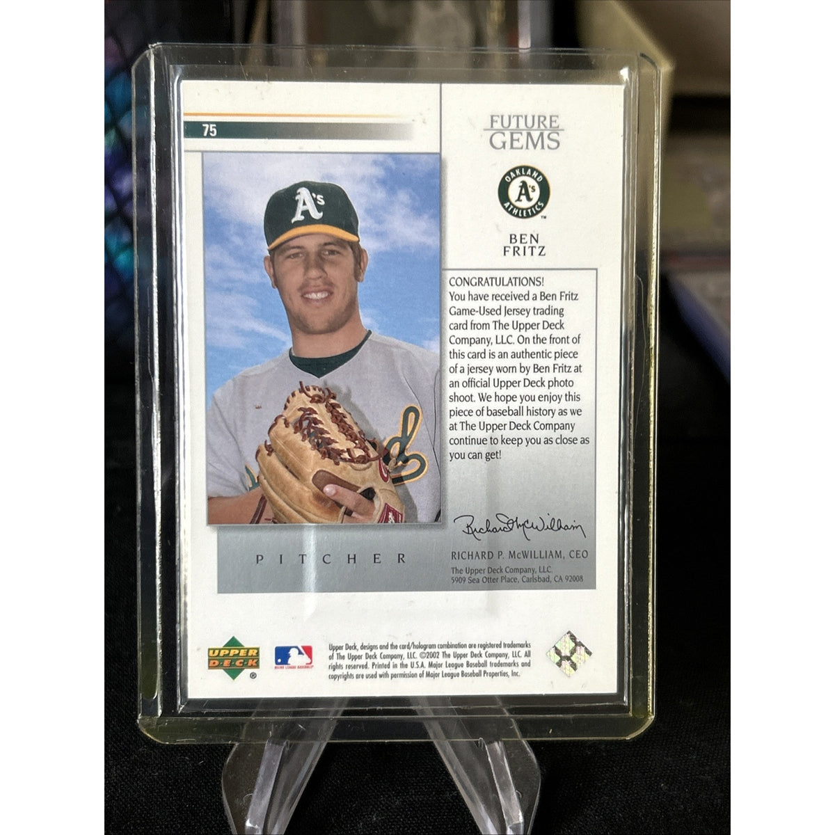 2002 Upper Deck Prospect Premieres #75 Ben Fritz XRC Jersey