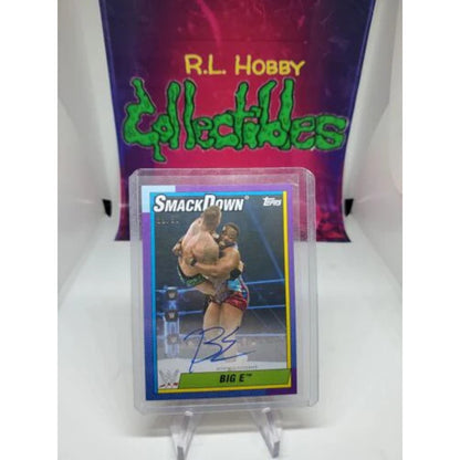 2021 Topps Heritage WWE Big E On-Card Auto #39/50 SP