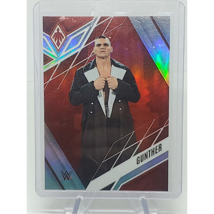 2023 Panini Chronicles Phoenix WWE, Gunther Red Parallel #'D /199, #318, NM/M