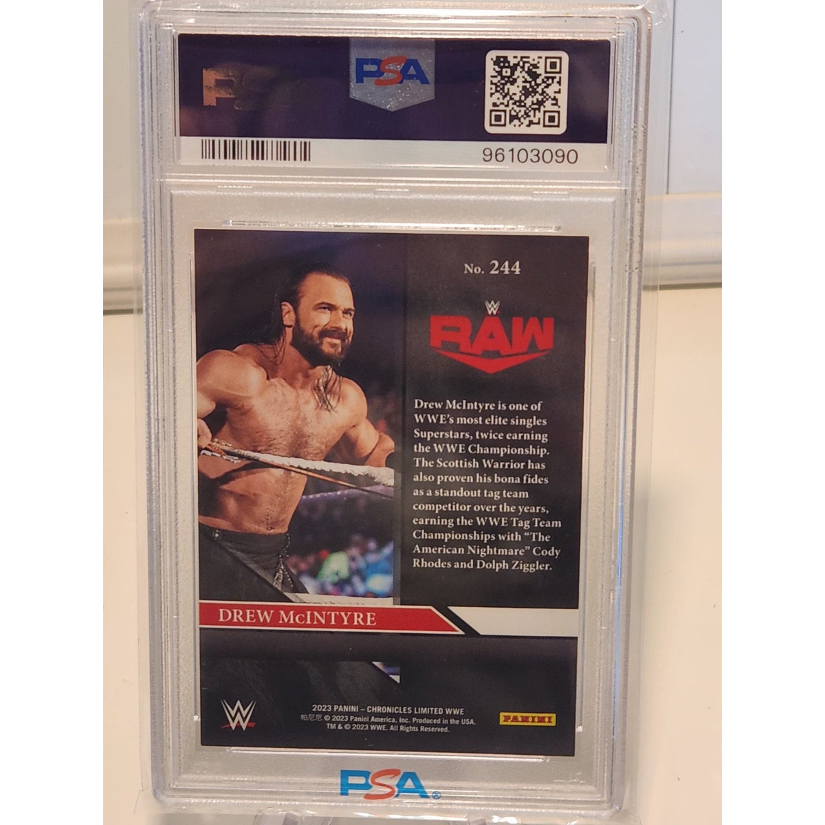 PSA 2023 Chronicles WWE Drew McIntyre Cracked Ice #/25 #244