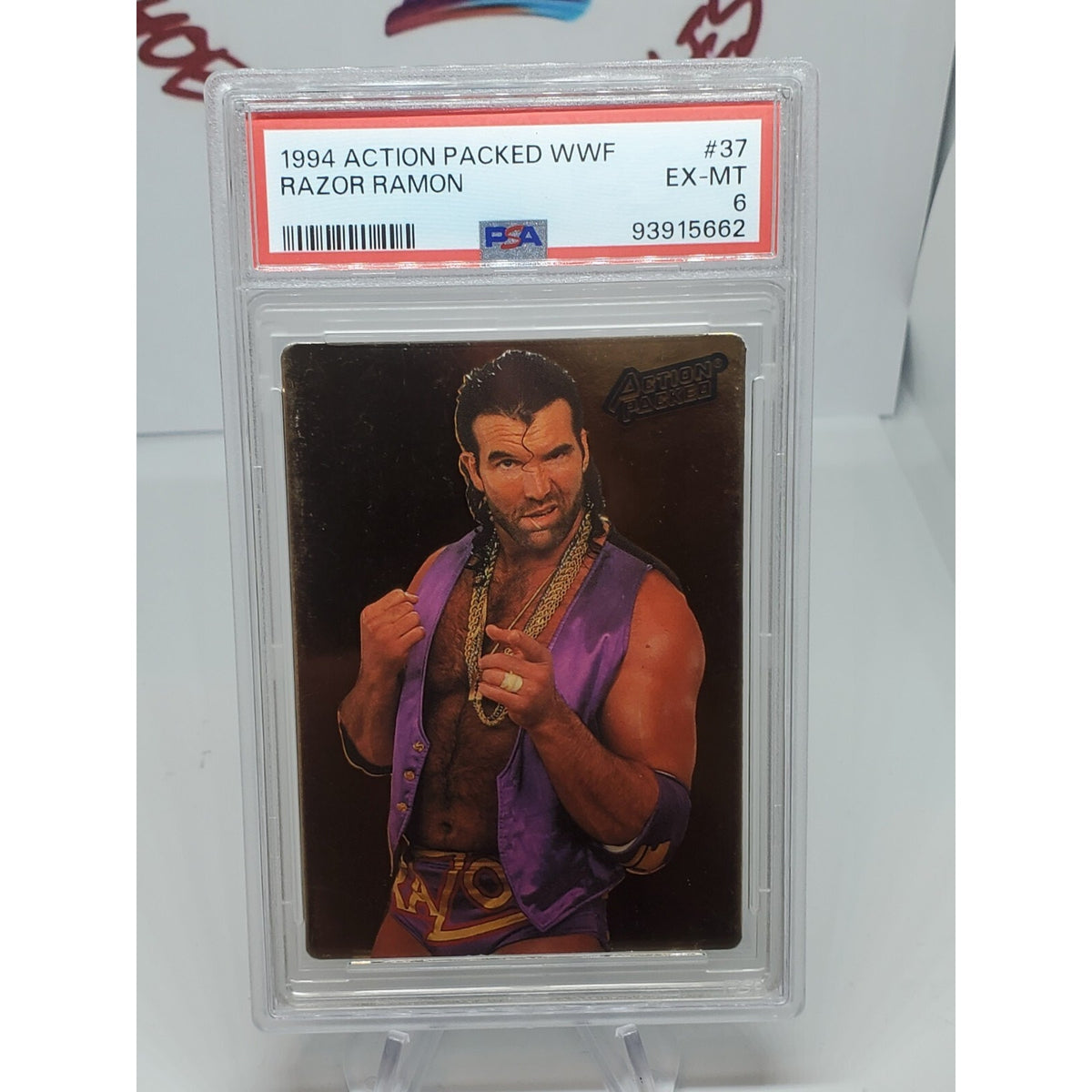 1994 Action Packed WWF Razor Ramon 37 Gold PSA 6