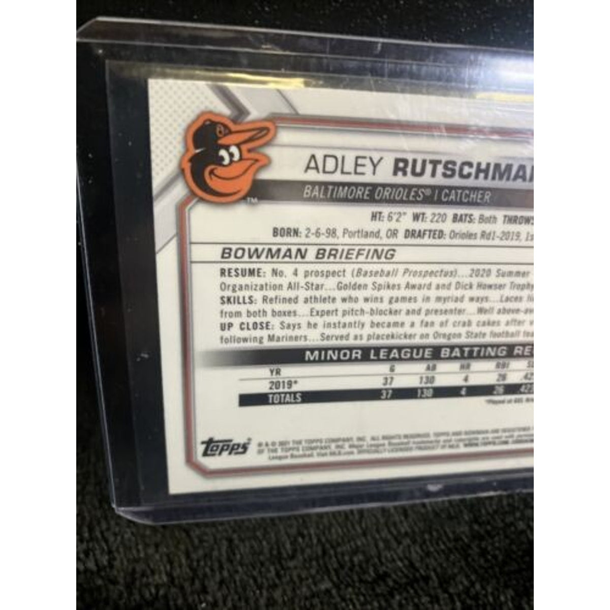 2021 Bowman Chrome Prospects Mojo Refractor Adley Rutschman #BCP-121 RC Pack New