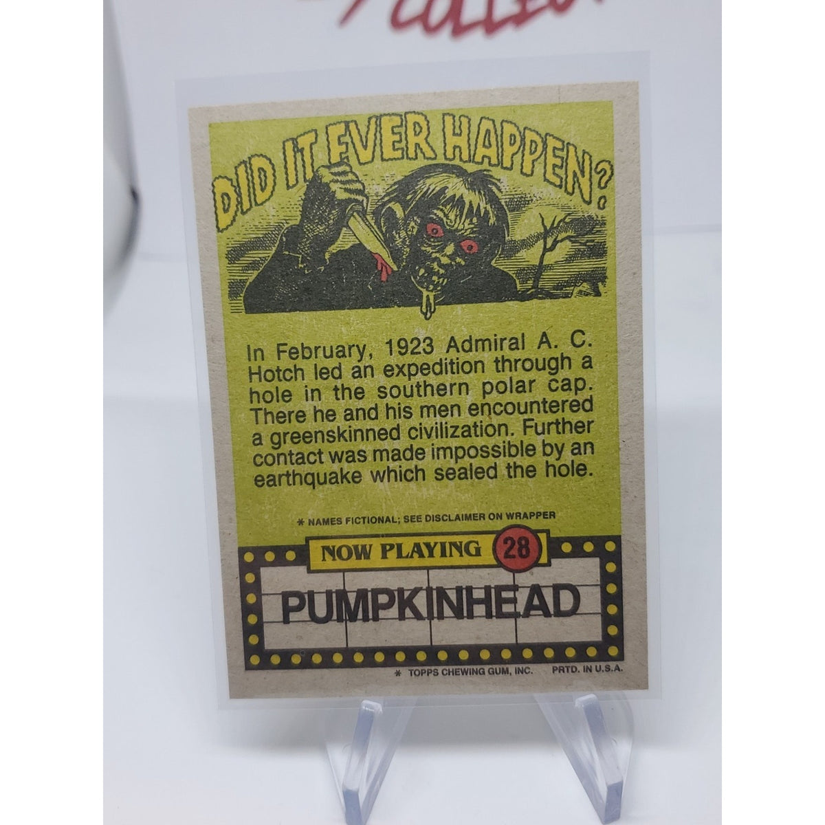 Jb4c Topps Fright Flicks 1988 #28 Pumpkinhead