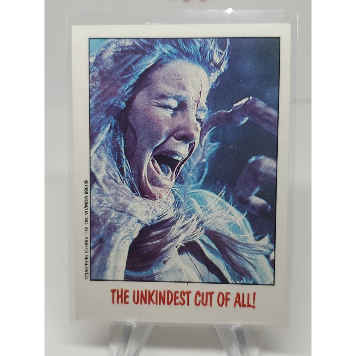 1988 Topps Fright Flicks #48 The Unkindest Cut of All! Vengeance Demon