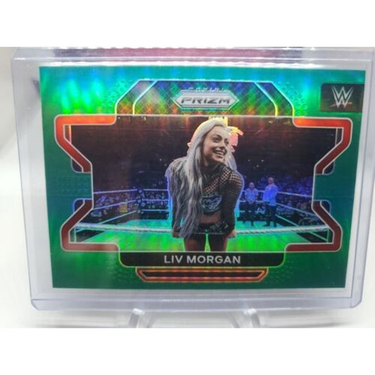 2022 PRIZM WWE LIV MORGAN 1ST PRIZM CARD #46 GREEN PARALLEL Fresh Pull