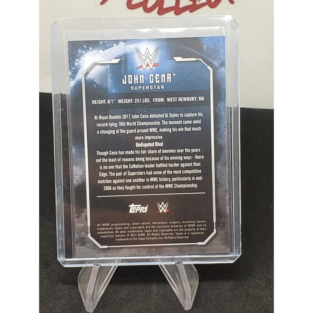 2017 Topps WWE Undisputed - #1 John Cena
