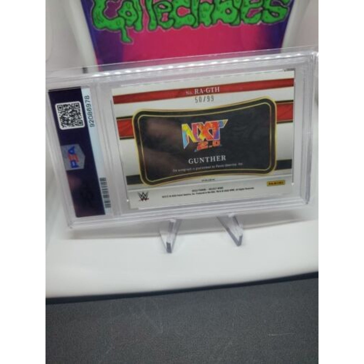 2022 Panini Select WWE Red Prizm /99 Gunther RA-GTH AUTO PSA 9 Pop 1