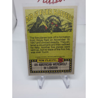 1988 Topps Fright Flicks #26 Sorry - Wrong Answer! Werewolf London