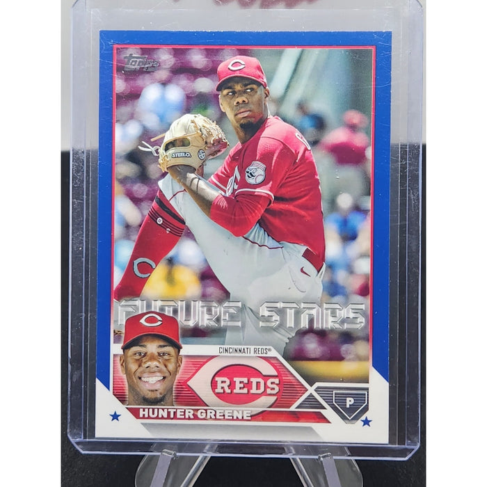 Hunter Greene 2023 Topps #155 Royal Blue Cincinnati Reds