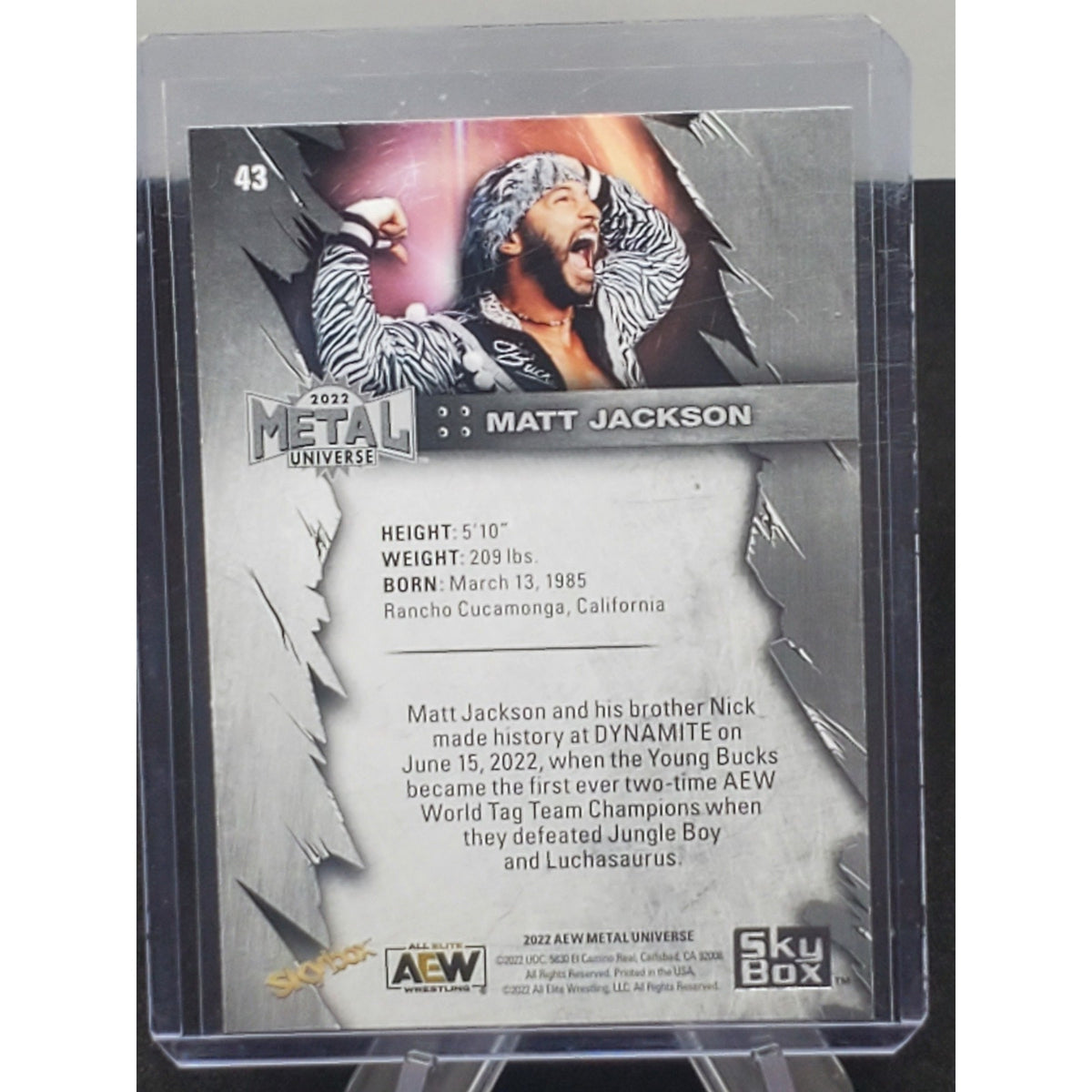 2022 SkyBox Metal Universe AEW #43 Matt Jackson