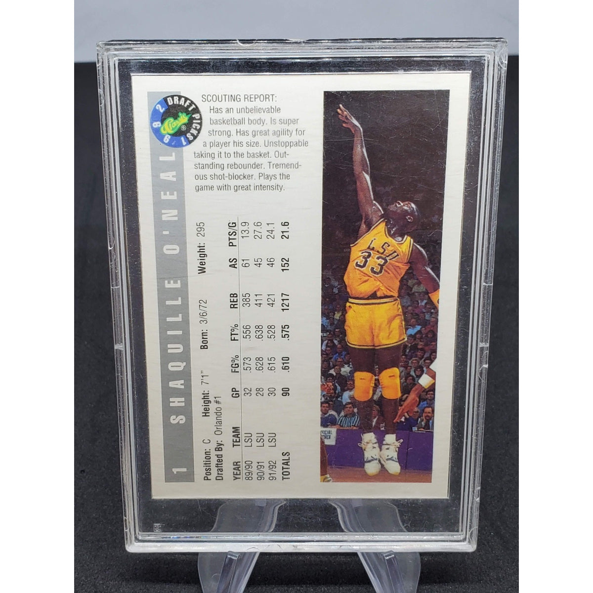1992 Classic Draft Picks - Shaquille O'Neal #1 (RC)