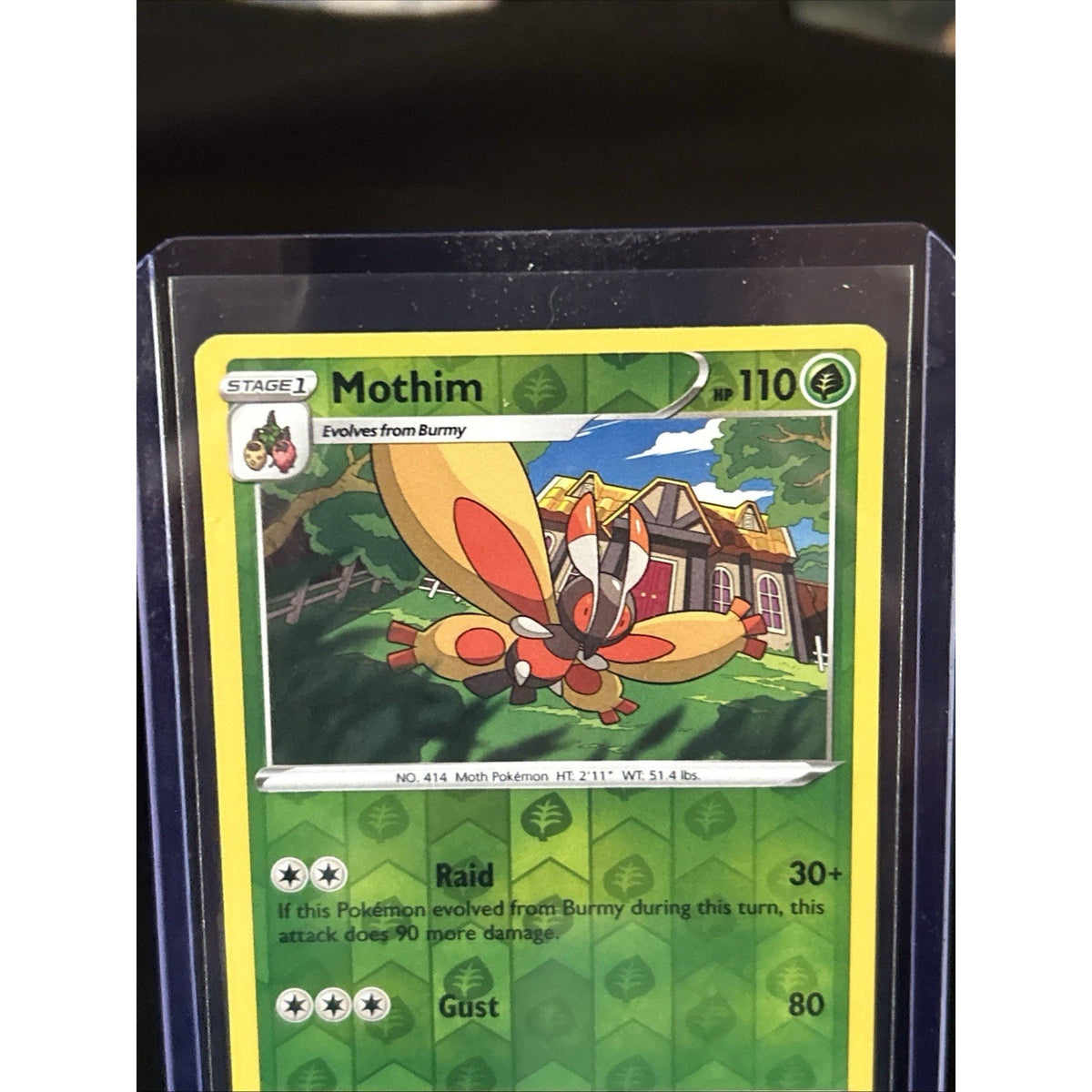 Mothim 011/172 Rare 2022 Reverse Holo Brilliant Stars Pokemon Near Mint - Mint