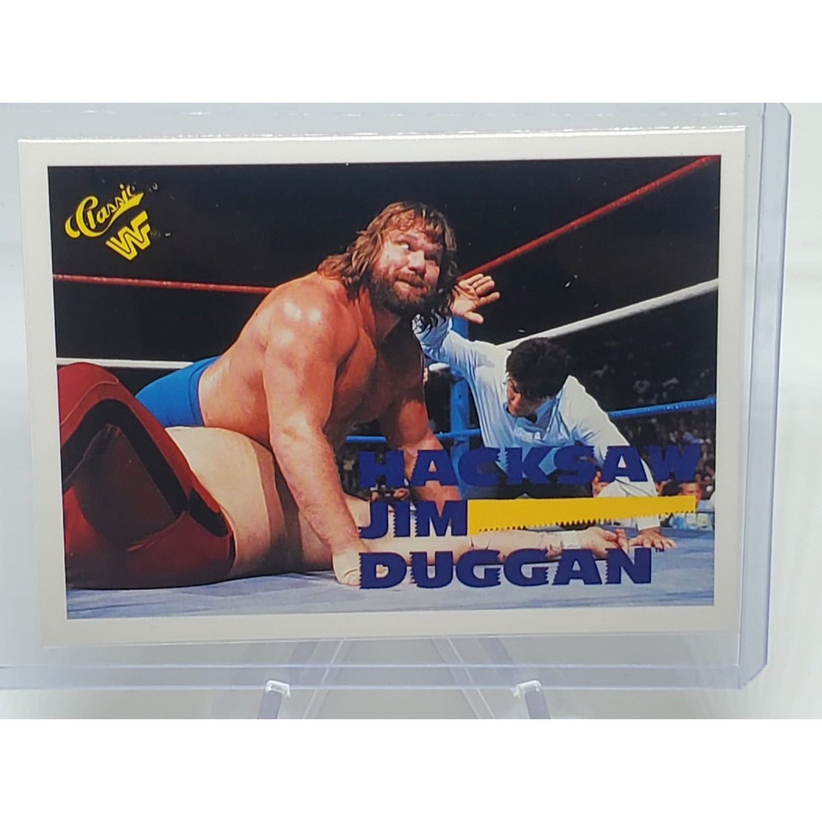 Hacksaw Jim Duggan 1990 WWF Wrestling Classic Card #65