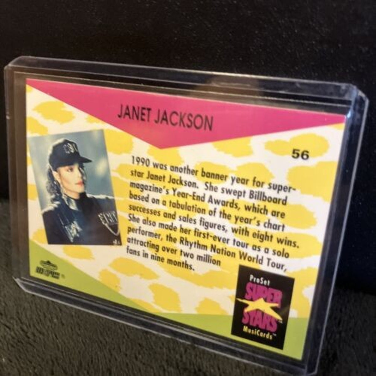 ProSet JANET JACKSON Trading Card from 1991 - SuperStars MusiCards # 56