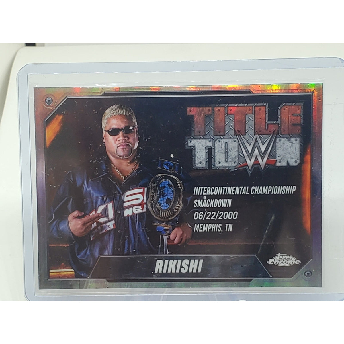 2025 Topps Chrome WWE - Title Town #TT-RIK Rikishi - Refractor Parallel
