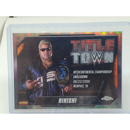 2025 Topps Chrome WWE - Title Town #TT-RIK Rikishi - Refractor Parallel