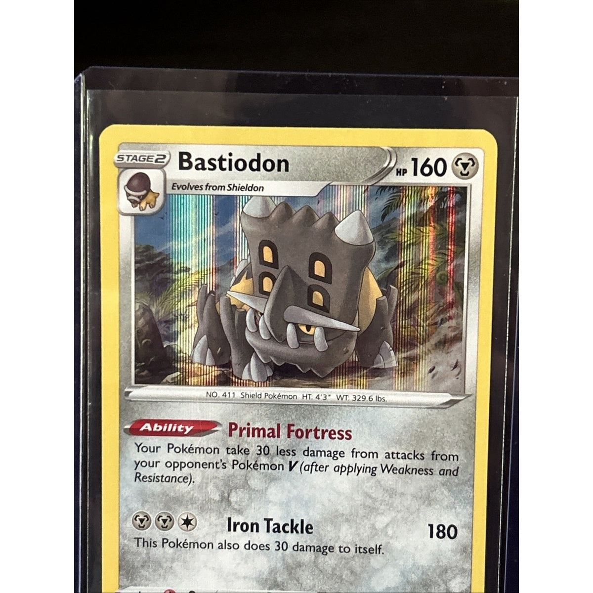 Pokemon Astral Radiance - Bastiodon 110/189 Holo Rare - Pack Fresh New - Sleeved