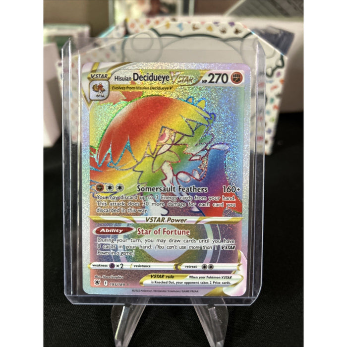 Hisuian Decidueye VSTAR (Secret) 195/189 Swsh10: Astral Radiance Holo - Mint New