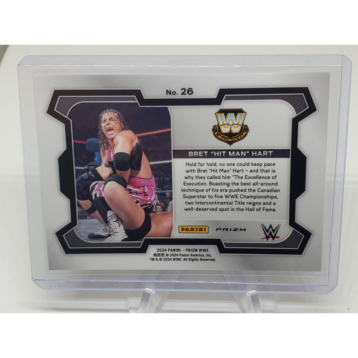 Bret "Hit Man" Hart - 2024 Prizm WWE Under Card #26 - Silver Disco