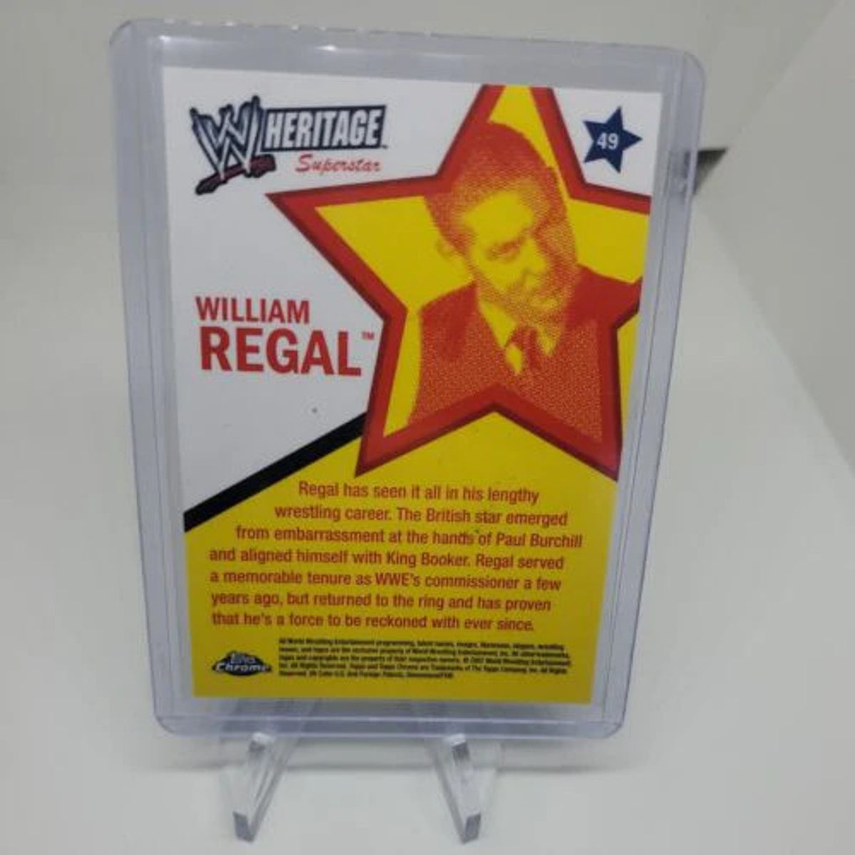 Topps Heritage II Chrome 2007 WWE Wrestling Card #49 William Regal