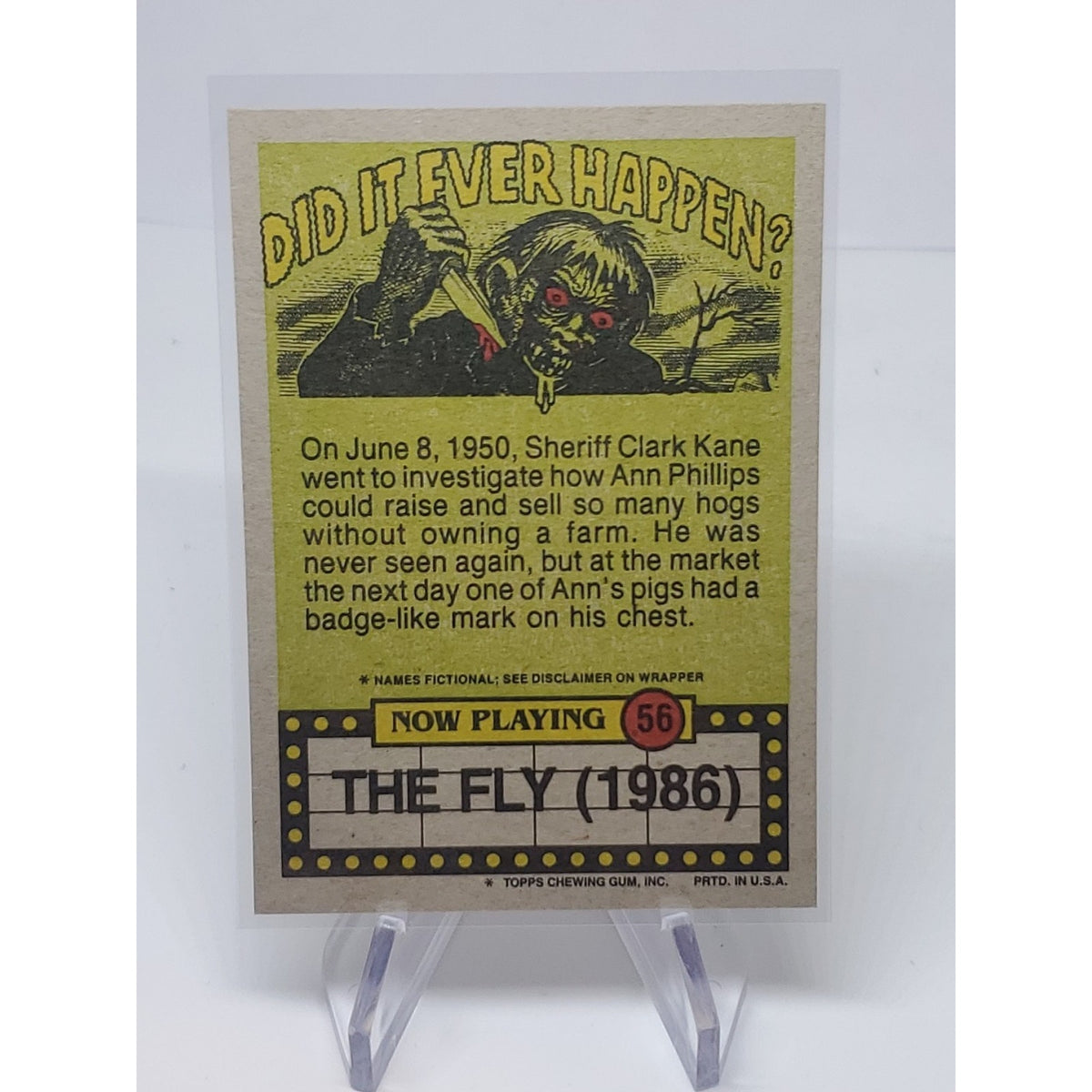 Fright Flicks 1988 Topps Horror Card #56 (NM)