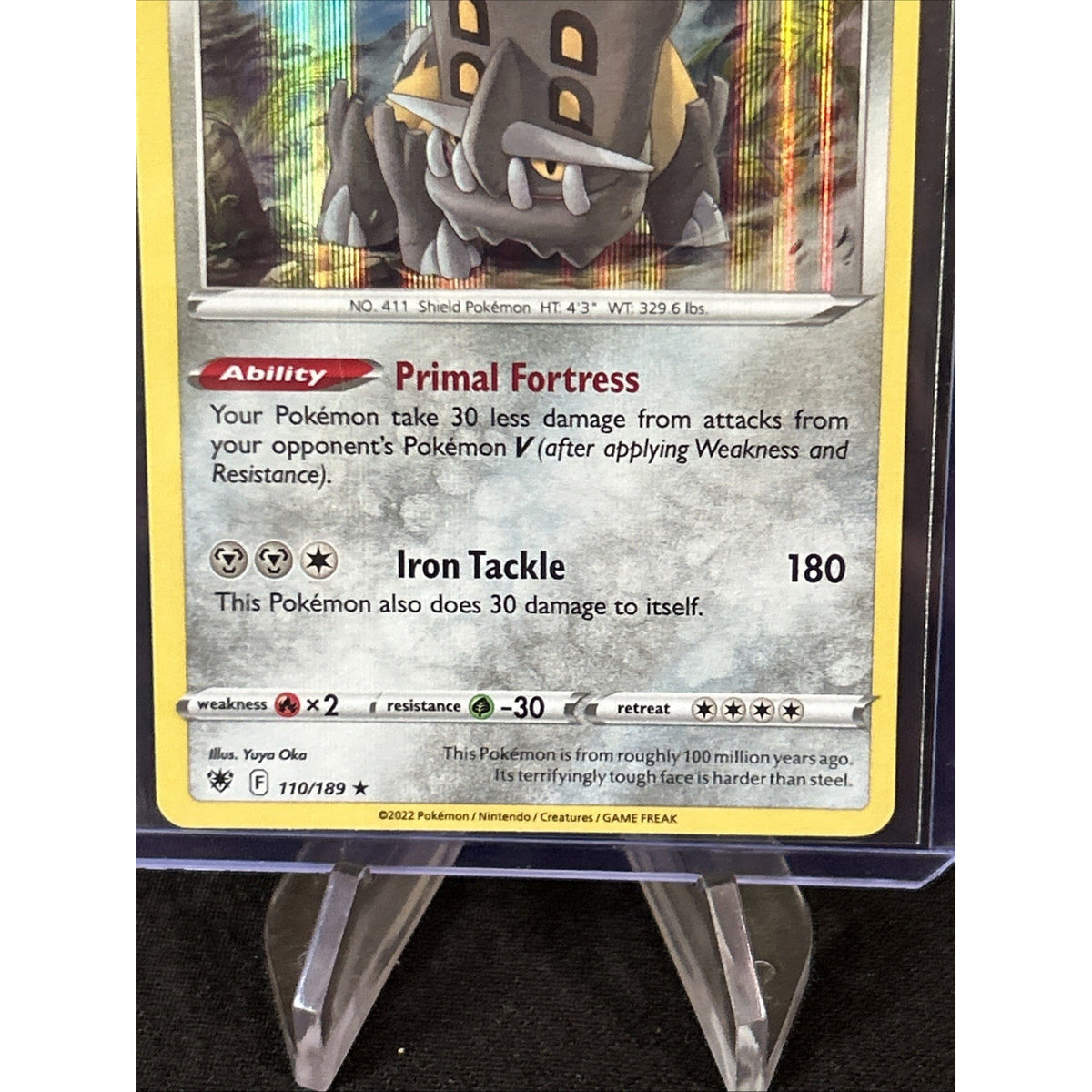 Pokemon Astral Radiance - Bastiodon 110/189 Holo Rare - Pack Fresh New - Sleeved
