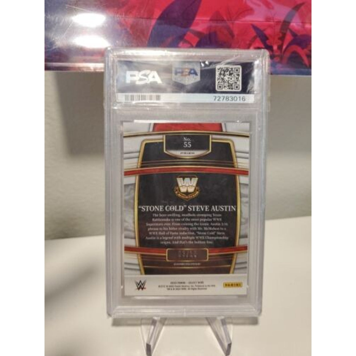 2022 Stone Cold Steve Austin Select WWE Concourse Gold Prizm #55 PSA 10 3/10