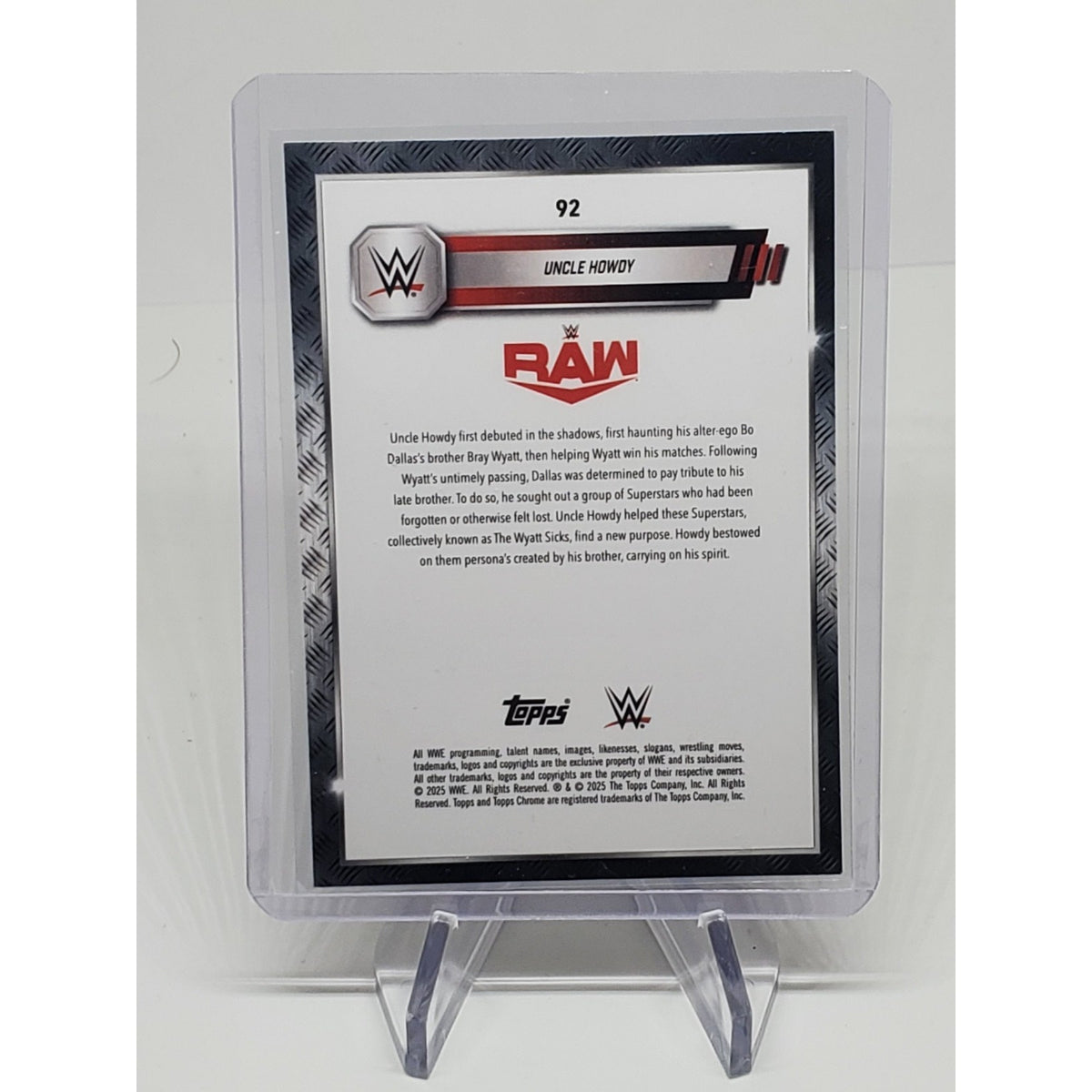 2025 Topps Chrome WWE Uncle Howdy #92 Prism Refractor