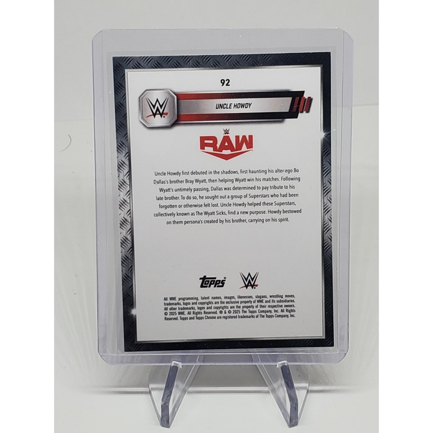 2025 Topps Chrome WWE Uncle Howdy #92 Prism Refractor