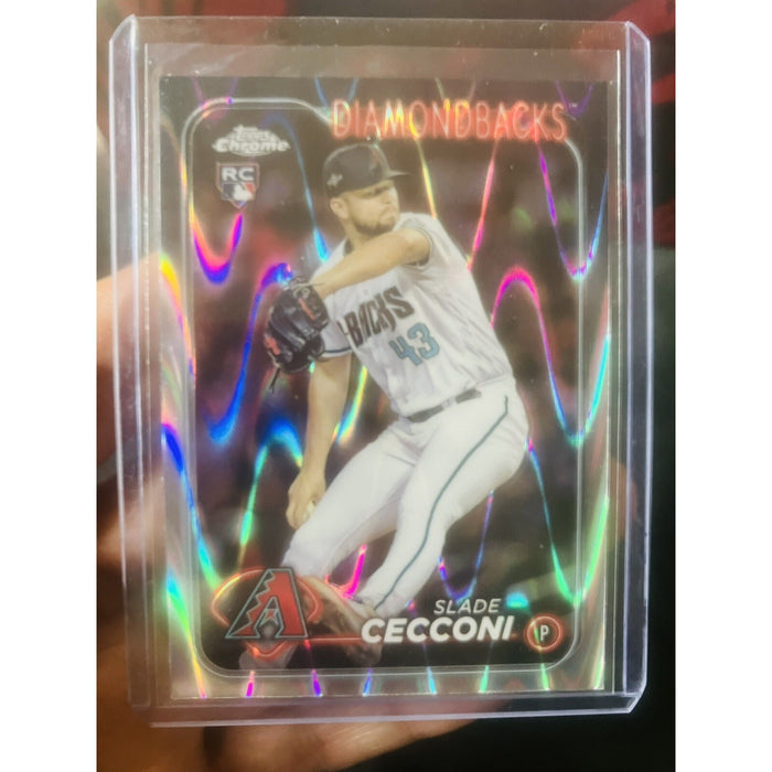 2024 Topps Chrome - RayWave Refractor #77 Slade Cecconi (RC) Pack Fresh Mint