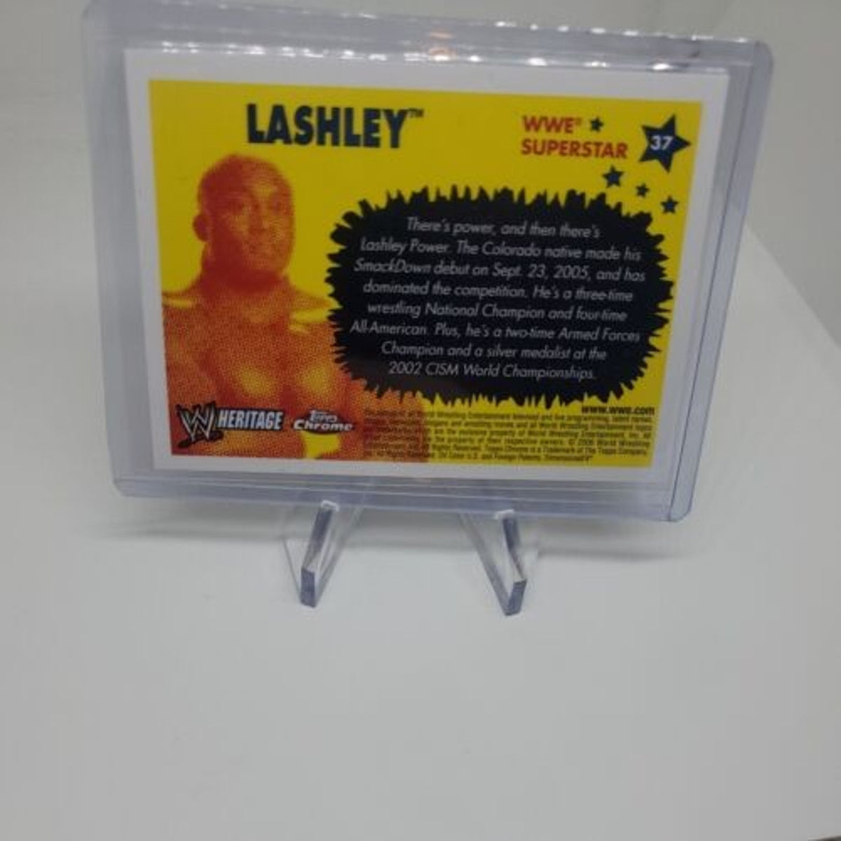 Topps Heritage Chrome 2006 WWE Bobby Lashley Rookie Card RC #37