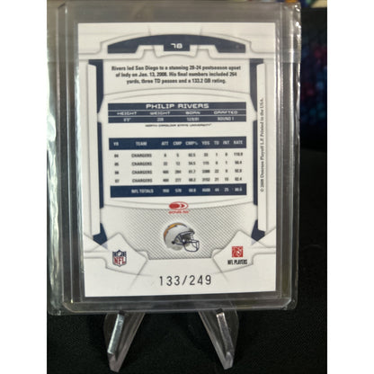 2008 Leaf Rookies & Stars Philip Rivers #78 San Diego Chargers #/249 SP Foil