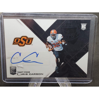 2017 Panini Elite Draft Picks - Draft Picks Chris Carson #289 Autographs (AU,...