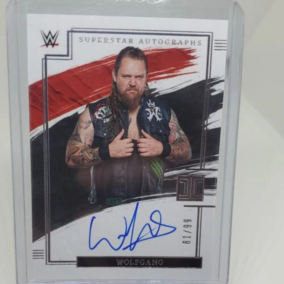 Auto Superstar Autograph 2022 Panini Impeccable WWE WOLFGANG /99 #SA-WFG