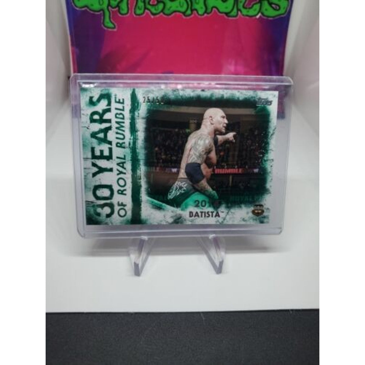 2018 Topps WWE Undisputed 30 Years of Royal Rumble Green /50 Batista #RR-22