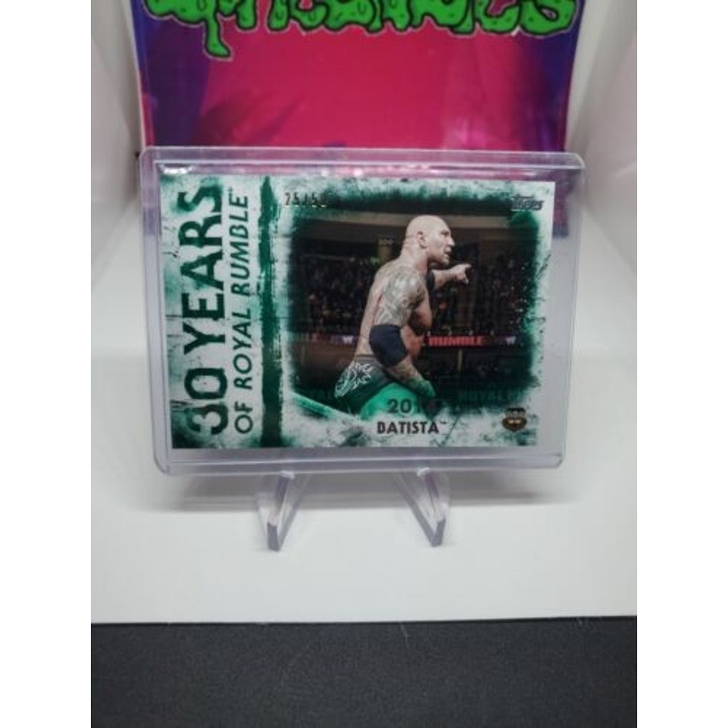2018 Topps WWE Undisputed 30 Years of Royal Rumble Green /50 Batista #RR-22