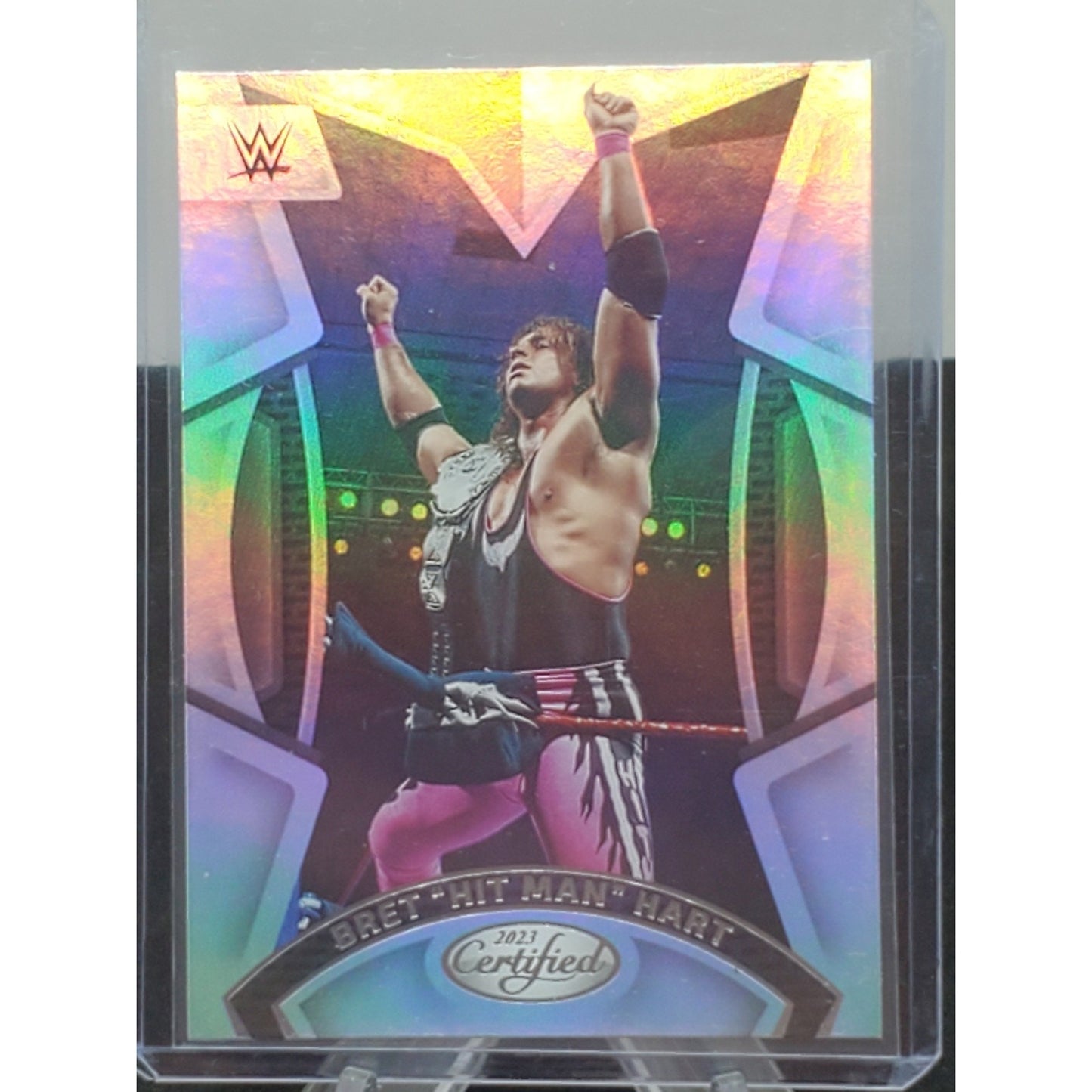 2023 WWE Panini Chronicles Certified Foil Bret Hart Insert Wrestling Card