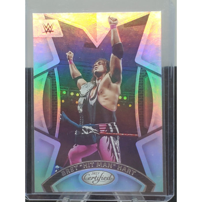 2023 WWE Panini Chronicles Certified Foil Bret Hart Insert Wrestling Card