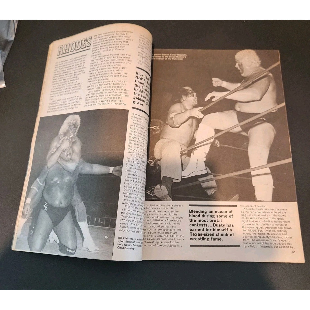 Championship Wrestling Magazine Nov. 1986 Superstar Billy Graham, Dusty Rhodes