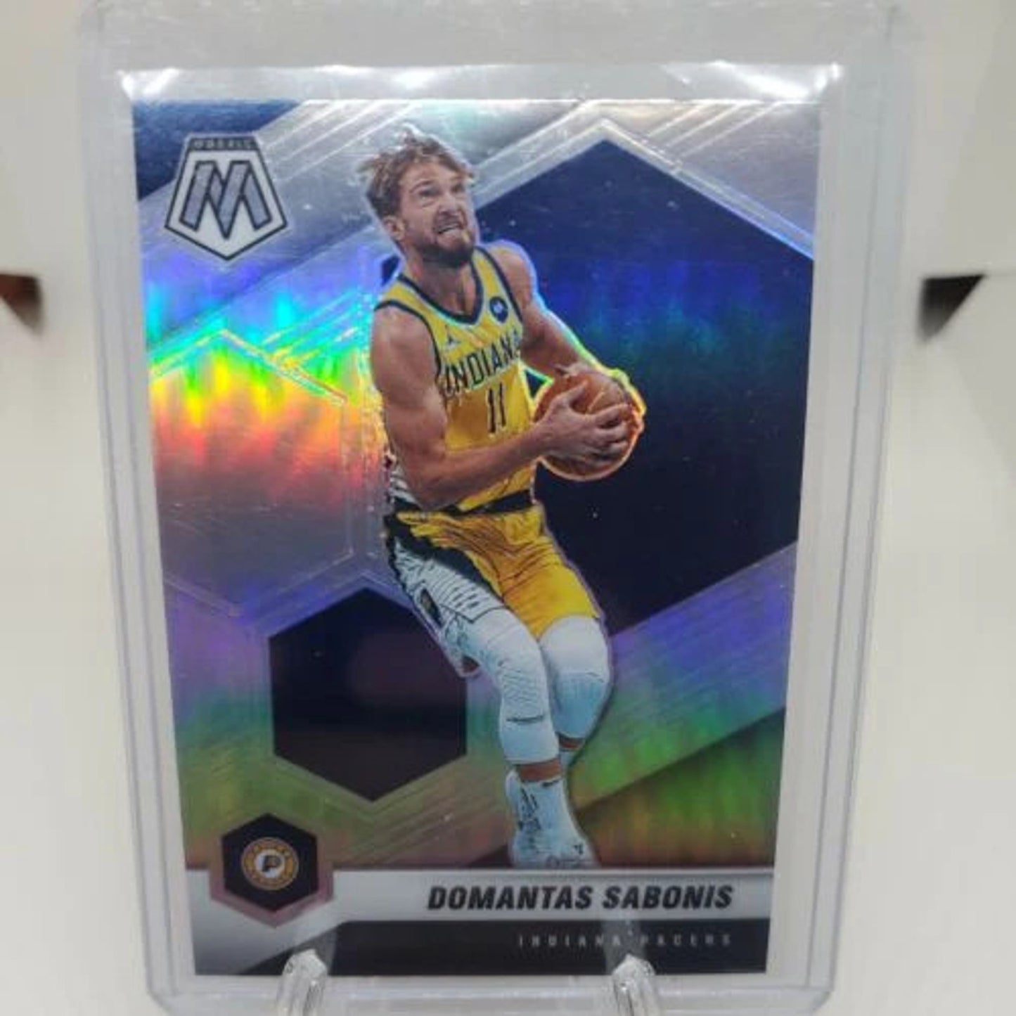 Silver Mosaic Prizm 2020-21 Panini Mosaic Domantas Sabonis #15 Pacers/Kings