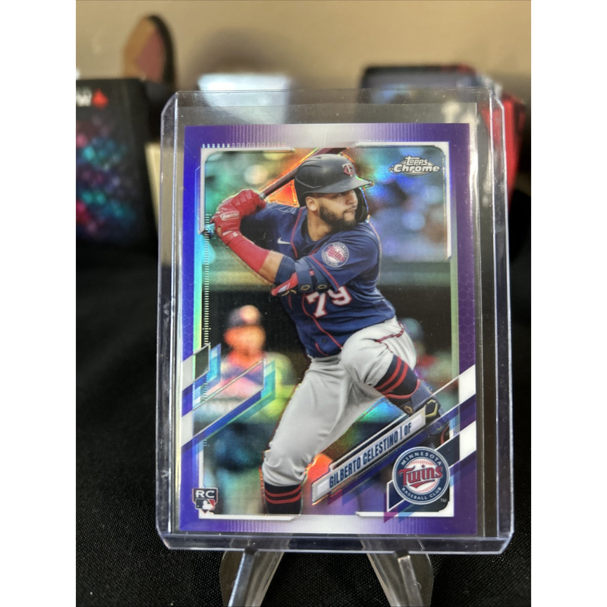 2021 Topps Chrome Update Purple Holo USC80 Gilberto Celestino RC / Pack Fresh