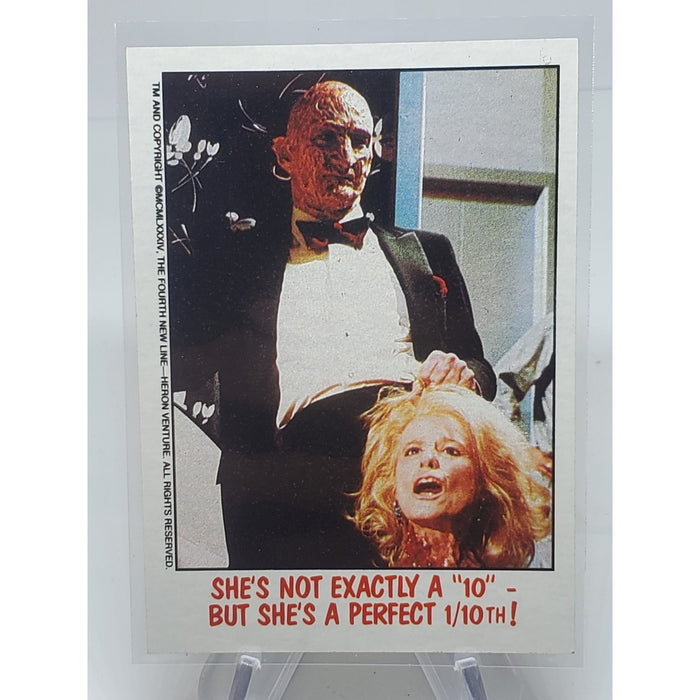 1988 Topps Fright Flicks #25 She's not Exactly a "10" - Nightmare On Elm Str III