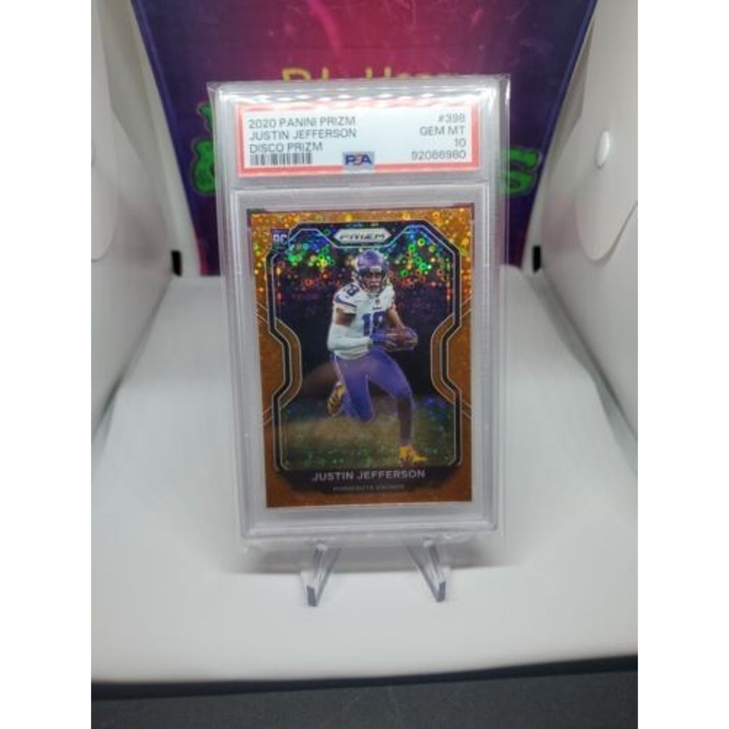 2020 NFL Prizm- Justin Jefferson #398 RC Disco SP - PSA 10 Gem Mint
