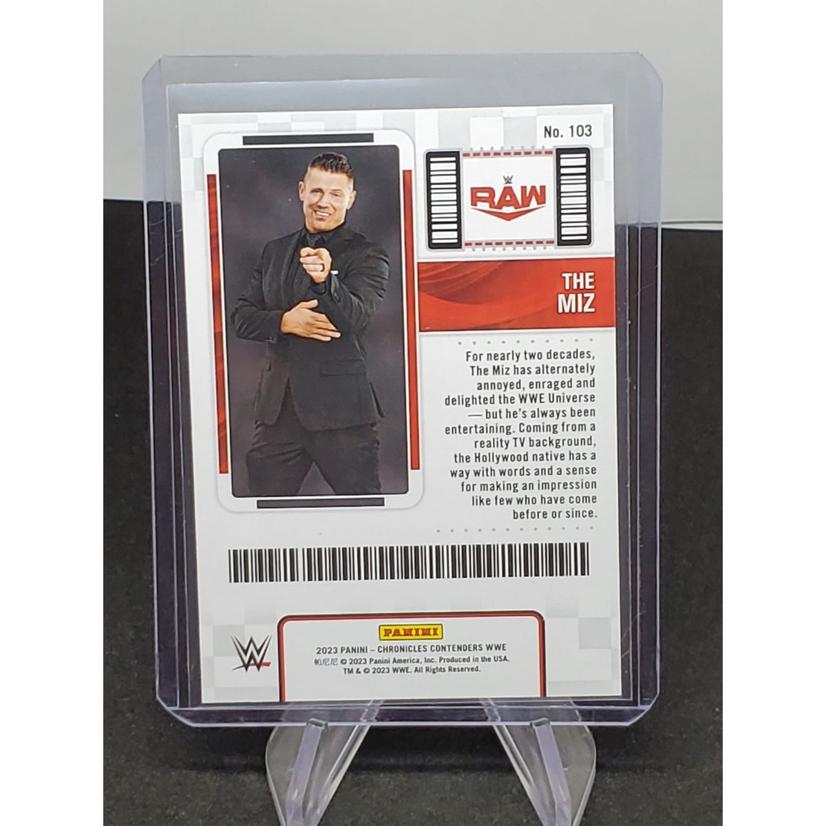 2023 Panini Chronicles WWE - Contenders Season Ticket Red #103 The Miz /49