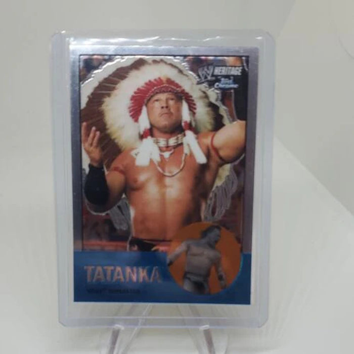 WWE Wrestling 2007 Topps Heritage II Chrome Card #4 Tatanka